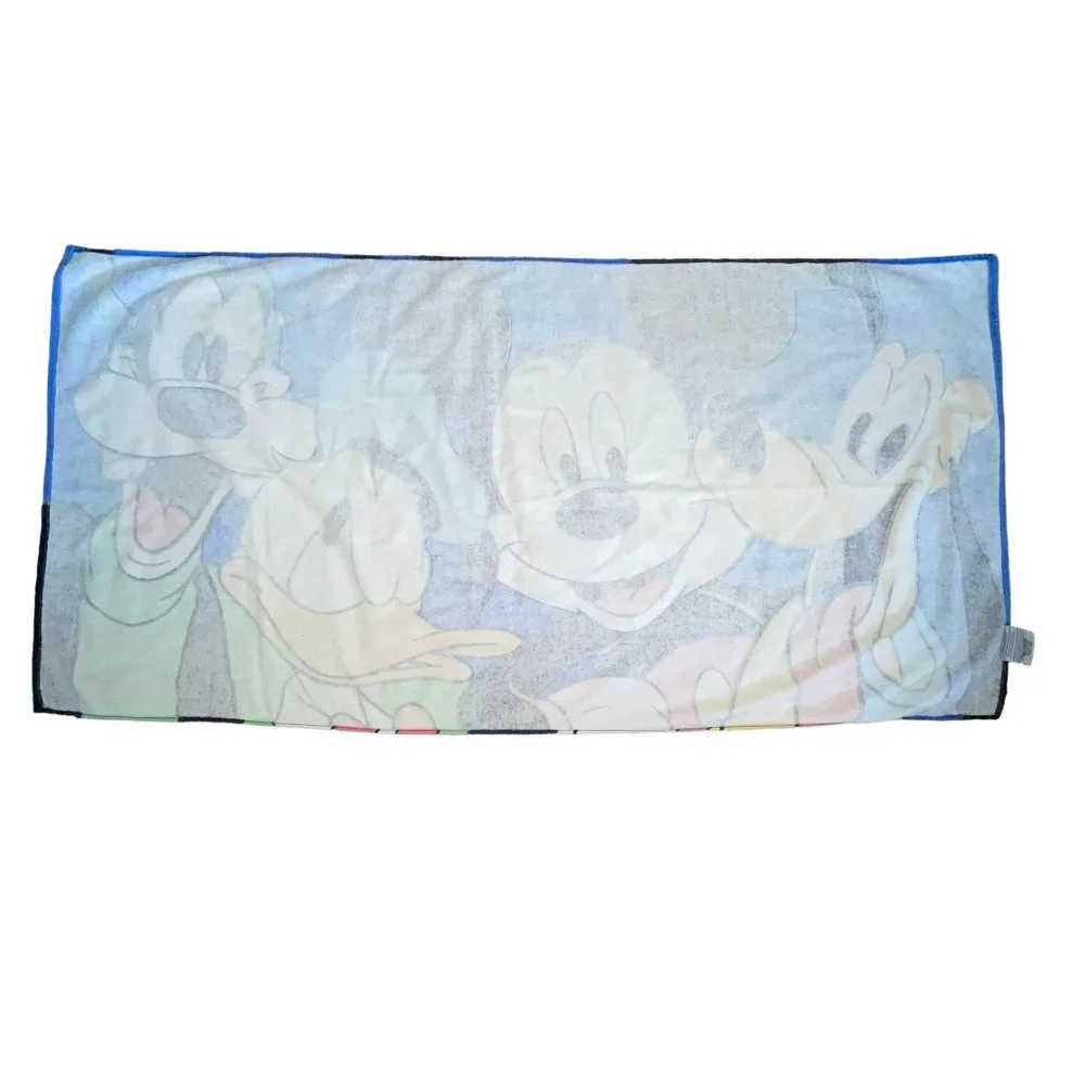 Vintage Walt Disney Mickey Mouse Unlimited Beach Towel Donald Goofy Pluto